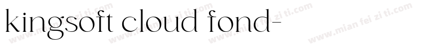 kingsoft cloud fond字体转换